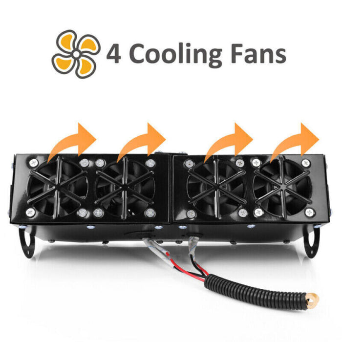 Harwelton™ 500W 12V Car Heater with Four Outlets and Quiet Fans
