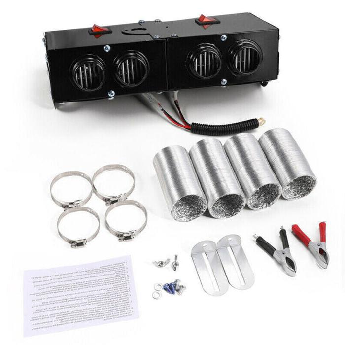 Harwelton™ 500W 12V Car Heater with Four Outlets and Quiet Fans