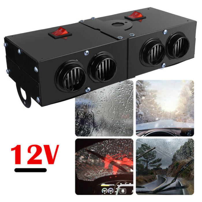 Harwelton™ 500W 12V Car Heater with Four Outlets and Quiet Fans