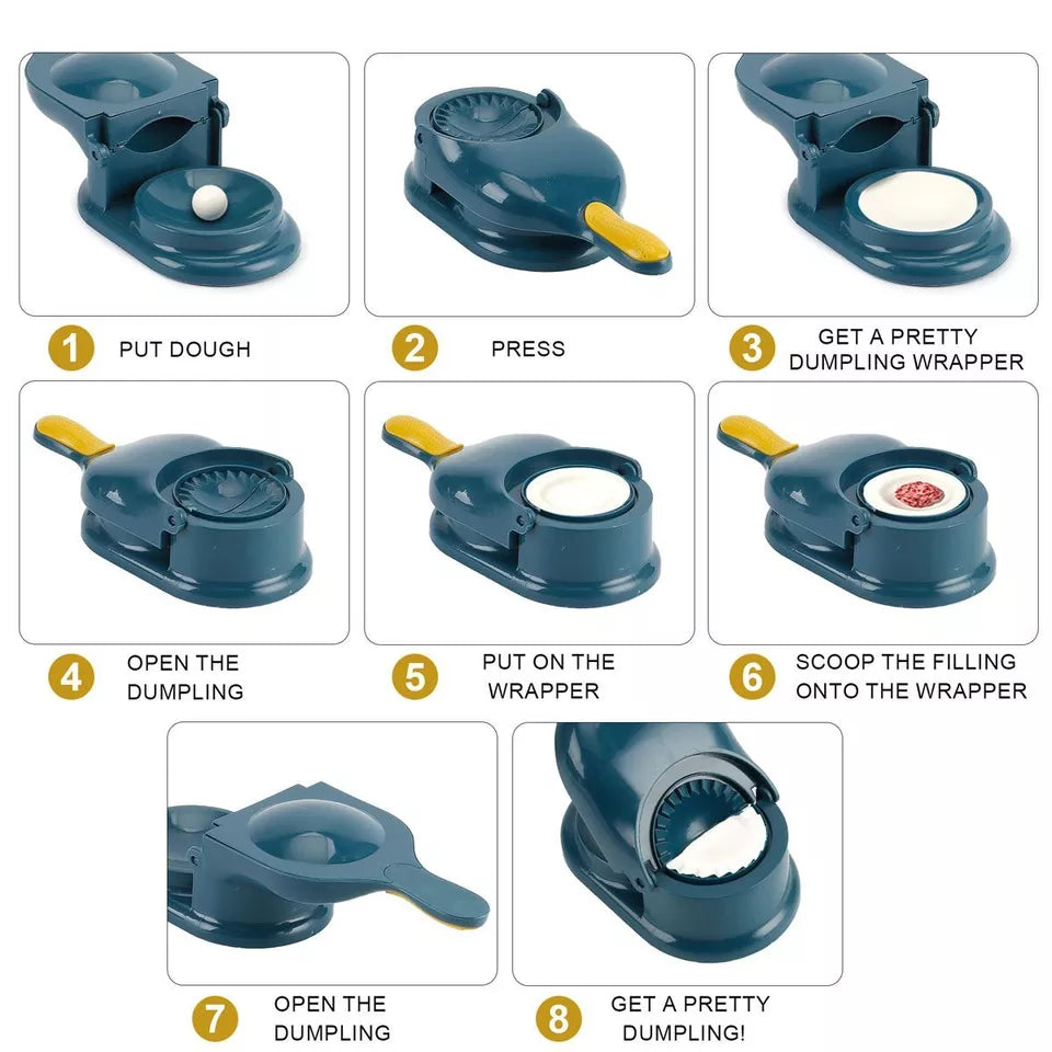2-in-1 Dumpling Maker and Dough Press for Perfect Seals