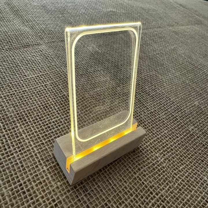 Illuminated Photo Frame with Three Slots for Prints and Tickets