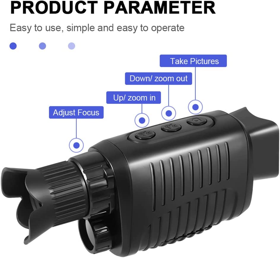 Compact Night Vision Monocular with 3x Optical Zoom and Infrared