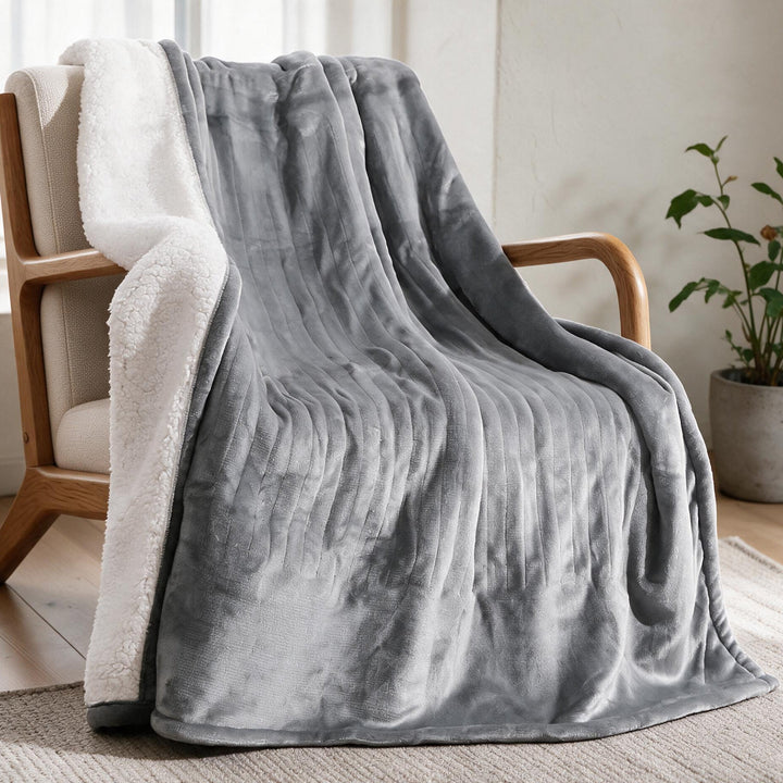Harwelton™ Sherpa Heated Blanket with 6 Heat Settings &amp; Timer