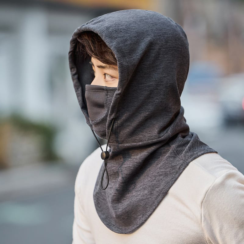 Hooded Cycling Face Mask with Built-In Neck Warmer