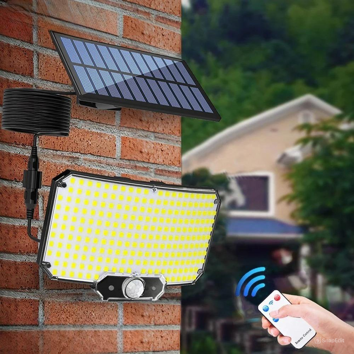 Solar Motion Sensor Flood Light with 234 LEDs and Remote Control