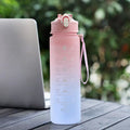 Harwelton™ Motivational Water Bottle with Time Markings and Flip Lid