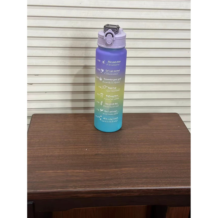 Harwelton™ Motivational Water Bottle with Time Markings and Flip Lid