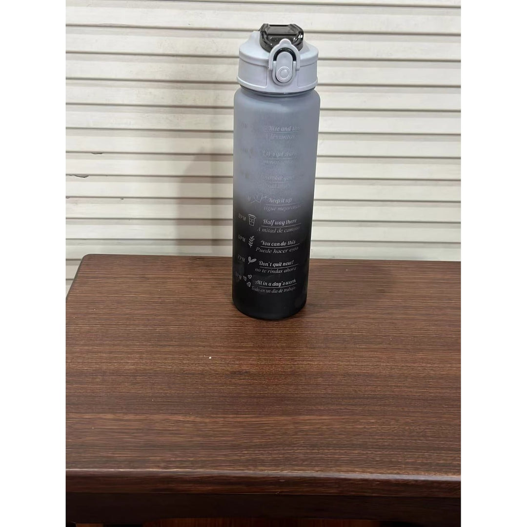 Harwelton™ Motivational Water Bottle with Time Markings and Flip Lid