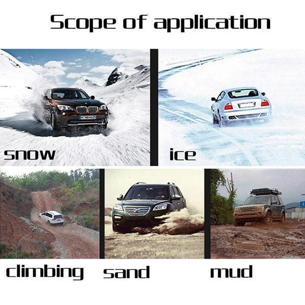 Universal Rubber Snow Chains for Cars, SUVs and Vans