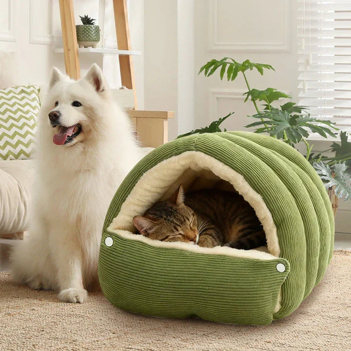 Harwelton™ Puffer Jacket Pet Bed with Warm Fleece Lining