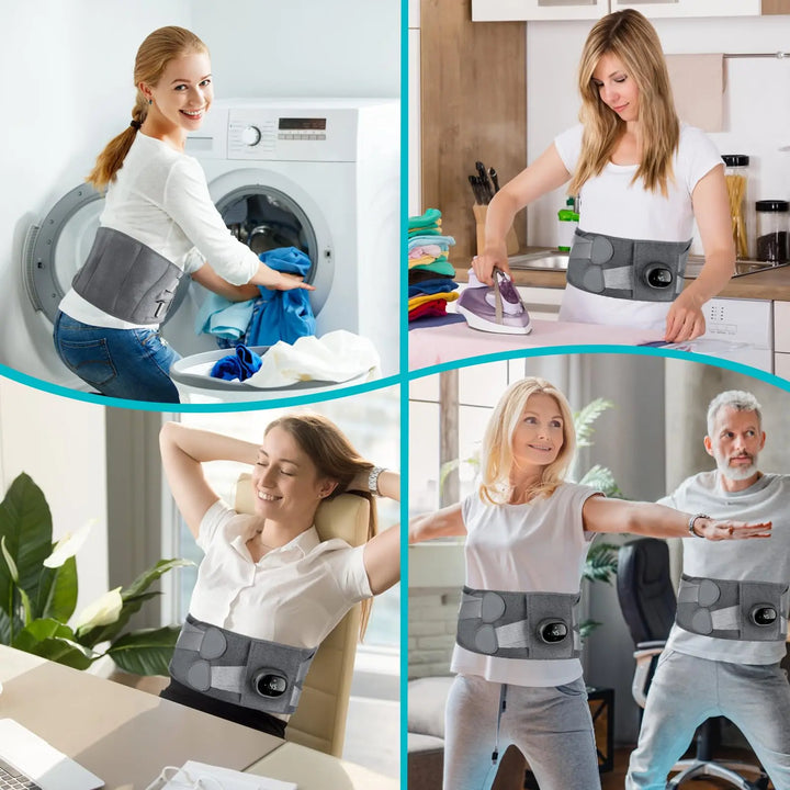 Heated Back Massager Belt with Red Light and 5 Heat Levels – Harwelton