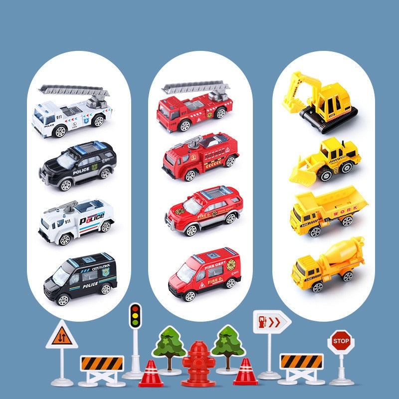 Toy Cargo Aeroplane Playset with Lights, Sounds and Die-Cast Cars