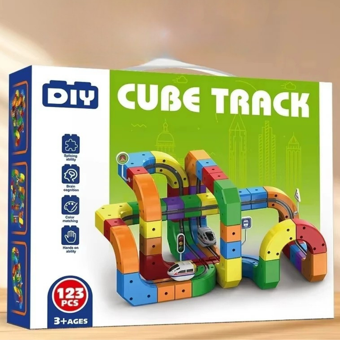 Harwelton™ Electric Building Block Train Set with USB Rechargeable Train