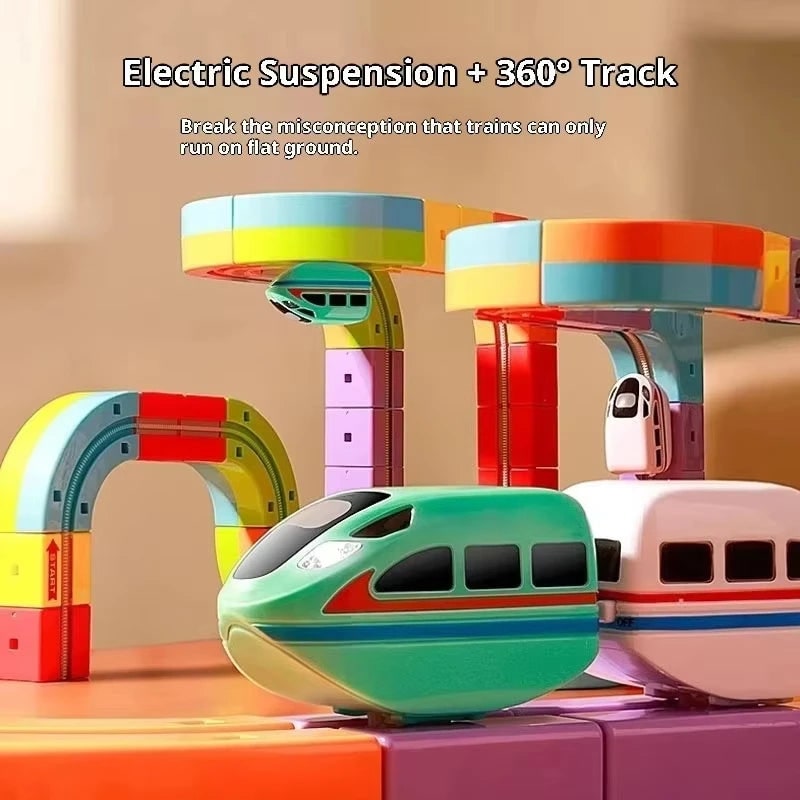 Electric Building Block Train Set with USB Rechargeable Train