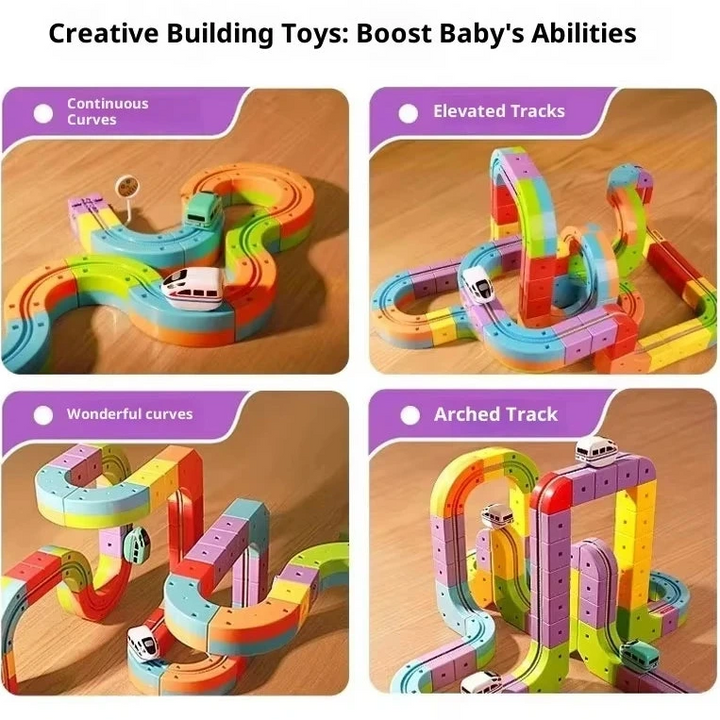 Electric Building Block Train Set with USB Rechargeable Train