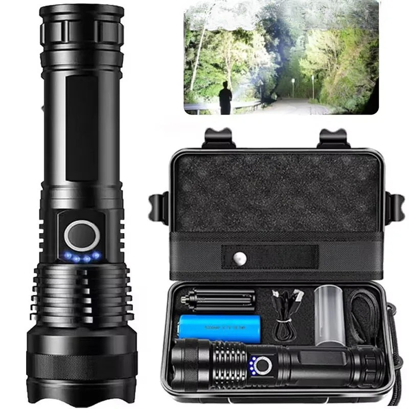 Rechargeable High-Lumen Torch with Zoom and 5 Light Modes