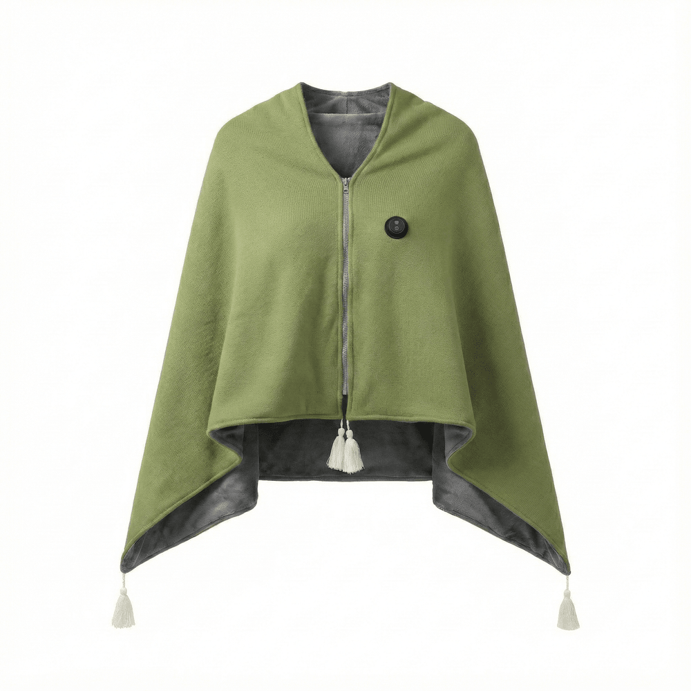 Harwelton™ Heated Cotton Shawl with 8 Heat Zones and USB Power
