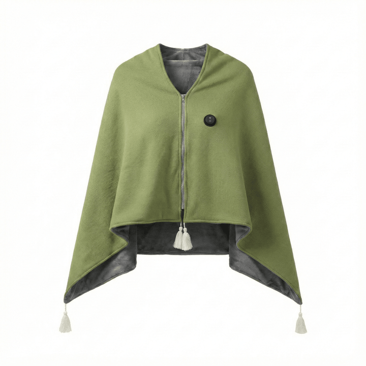 Harwelton™ Heated Cotton Shawl with 8 Heat Zones and USB Power