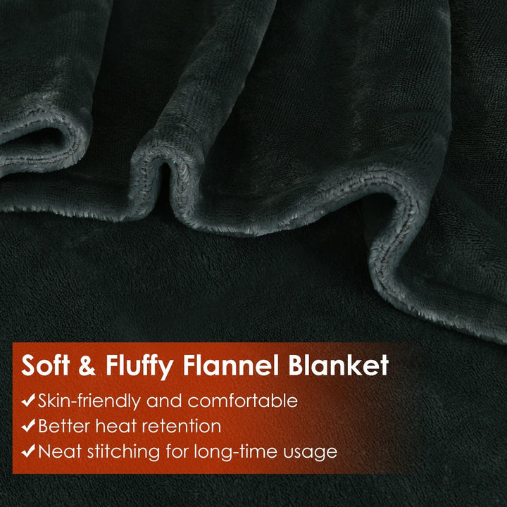 Harwelton™ Wearable USB Heated Blanket with Zip &amp; Fleece Wrap