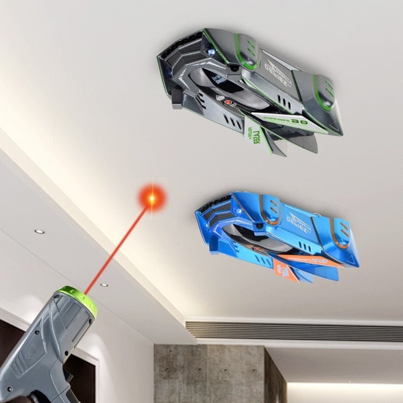 Wall Climbing RC Car with Laser Pointer and USB Charging