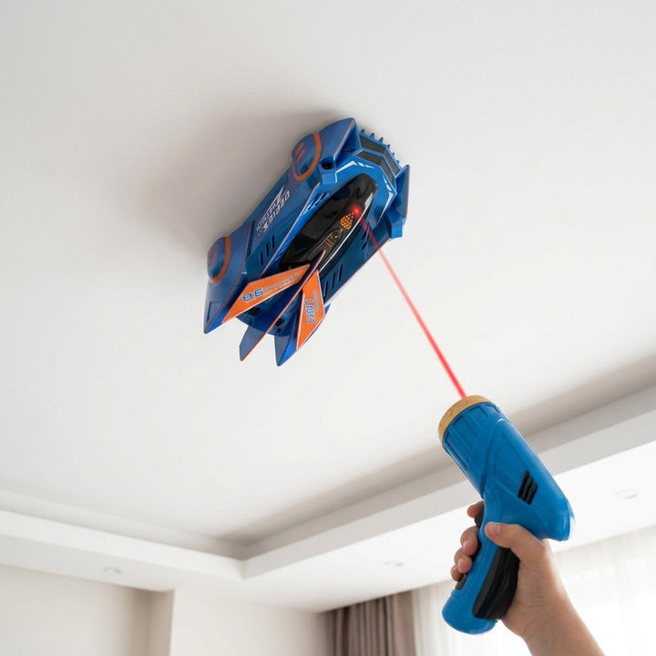 Wall Climbing RC Car with Laser Pointer and USB Charging