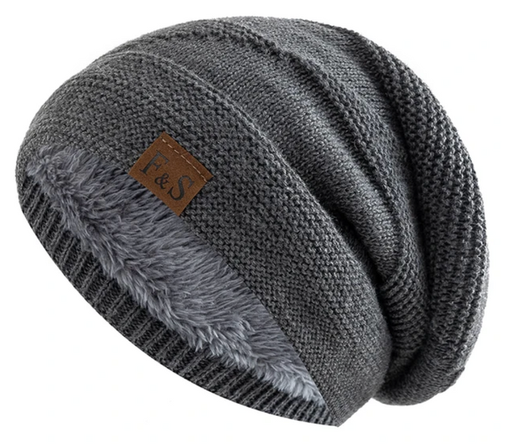 Luna Warm Winter Beanie – Soft Knit with Fleece Lining