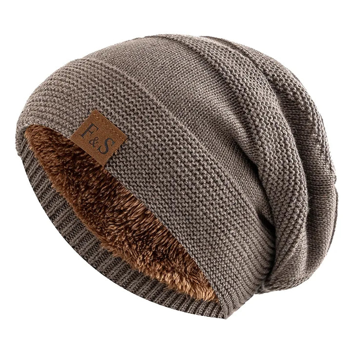 Luna Warm Winter Beanie – Soft Knit with Fleece Lining