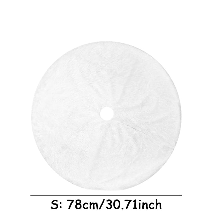 Harwelton™ White Faux Fur Christmas Tree Skirt with Plush Snowy Look