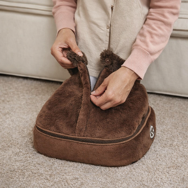 Harwelton™ Heated Plush Foot Massager with Shiatsu Vibration