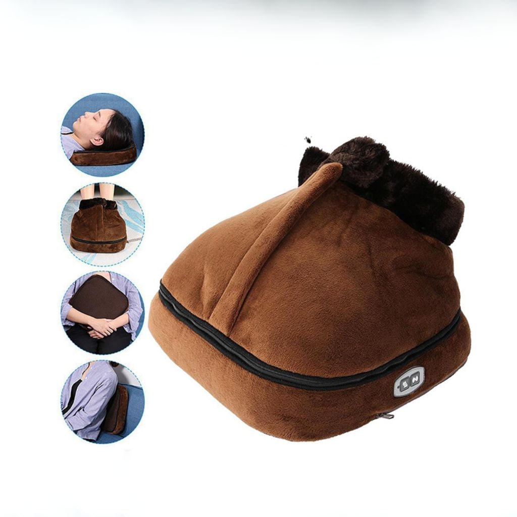 Harwelton™ Heated Plush Foot Massager with Shiatsu Vibration