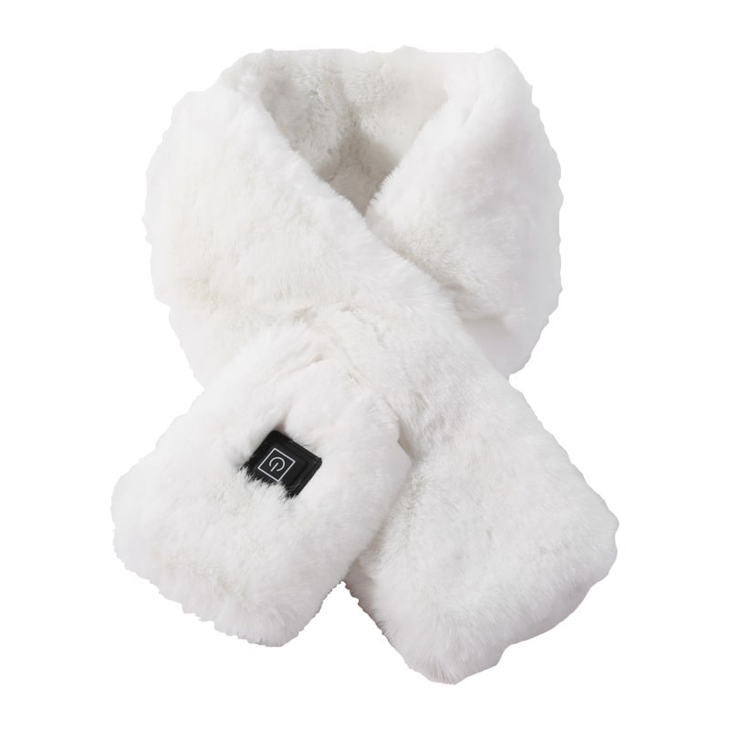 Harwelton™ Faux Fur Heated Scarf with 3 Heat Settings and LED Light