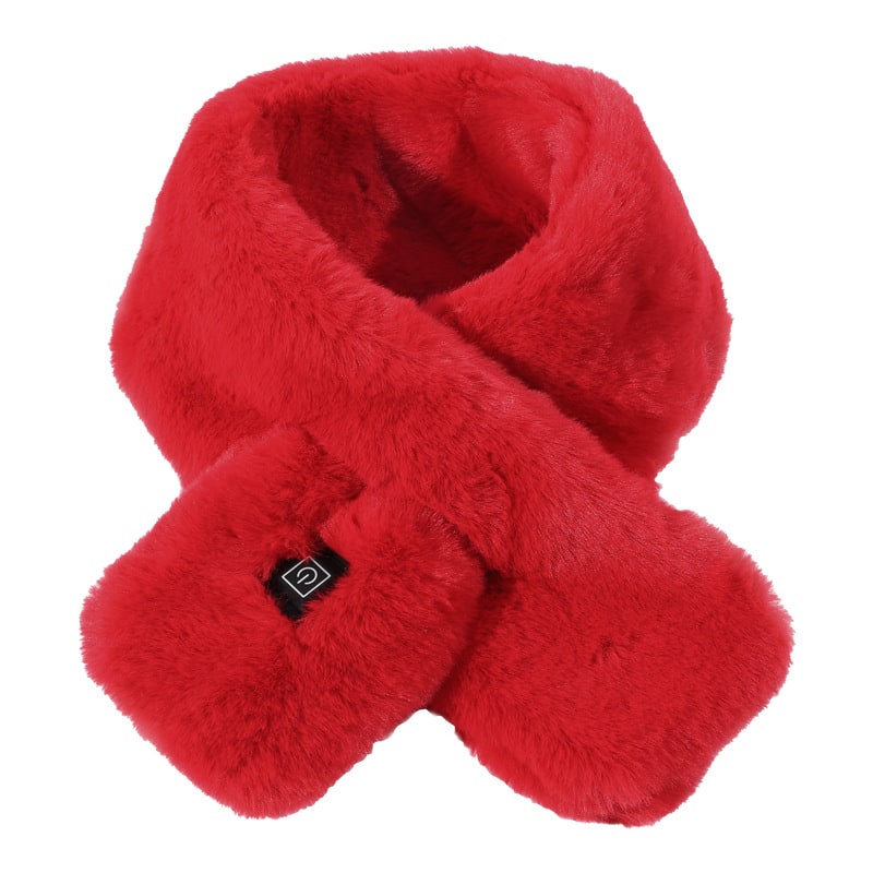 Harwelton™ Faux Fur Heated Scarf with 3 Heat Settings and LED Light