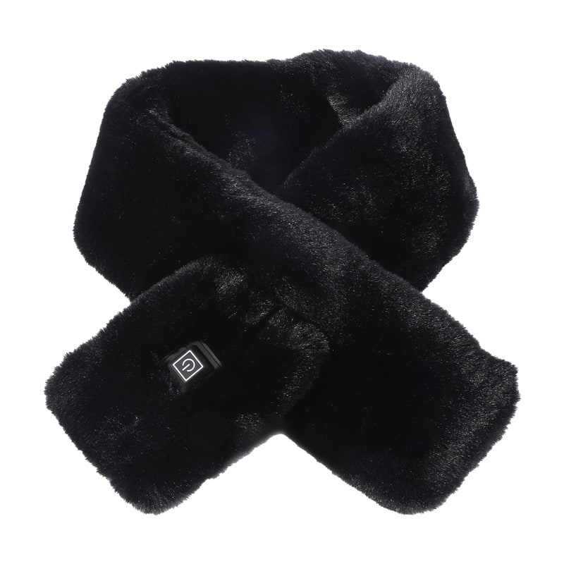 Harwelton™ Faux Fur Heated Scarf with 3 Heat Settings and LED Light