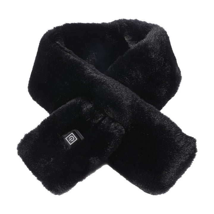 Harwelton™ Faux Fur Heated Scarf with 3 Heat Settings and LED Light