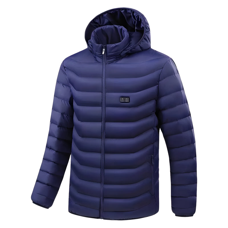 Unisex Heated Jacket with 9 Heat Zones &amp; Detachable Hood – Harwelton